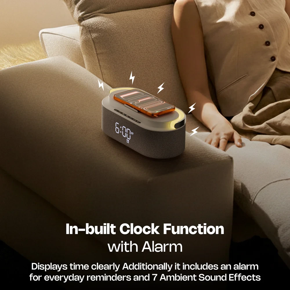 Zebronics Bluetooth Speaker RGB 20W Echoglow | 15W (Max.) Wireless Charging view 8